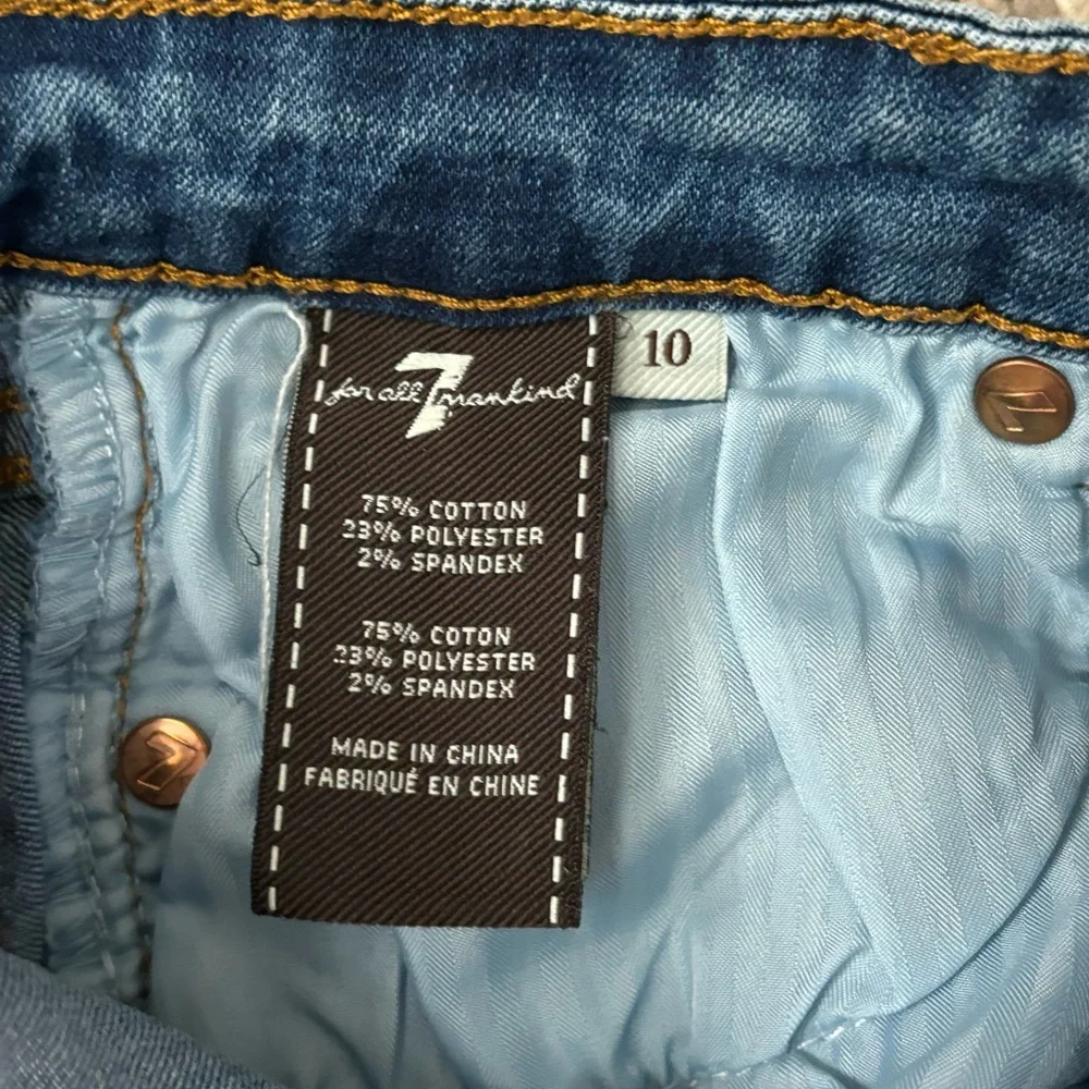 7 for all Mankind Distressed Girls Stretchy Skinny Jeans Size 10 - Picture 5 of 6